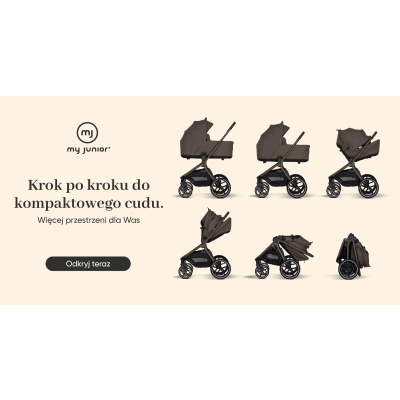 Wózek My Junior MAVI Mocca brown 2w1