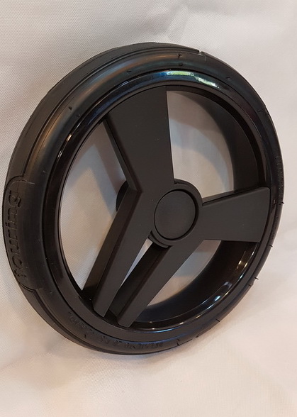 Kółko do wózka 60x230 (285mm) ŻELOWE model Tesla, CZARNE, do wózków Junama