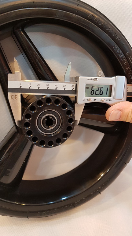 Kółko do wózka 60x230 (285mm) ŻELOWE model Tesla, CZARNE, do wózków Junama