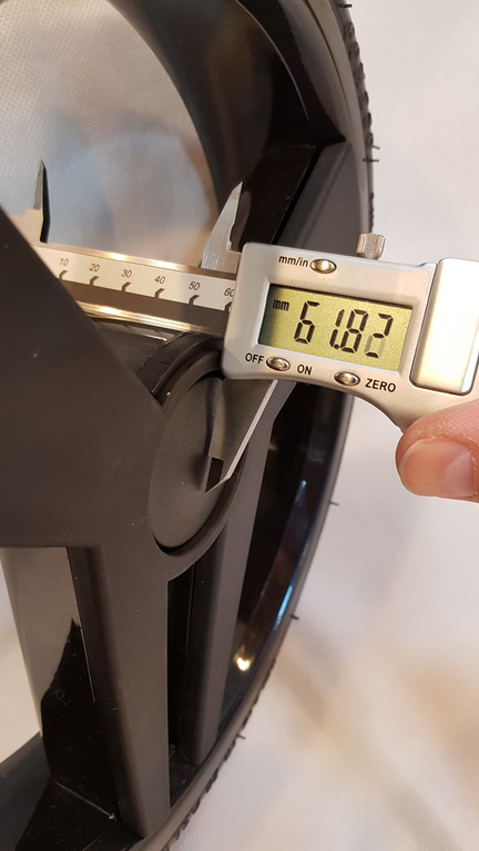 Kółko do wózka 60x230 (285mm) ŻELOWE model Tesla, CZARNE, do wózków Junama