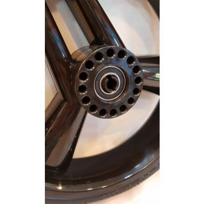 Kółko do wózka 60x230 (285mm) ŻELOWE model Tesla, CZARNE, do wózków Junama