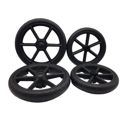 Komplet kół do wózka ROAN Bloom, Bass Next, Coss, PIANKOWE, czarne