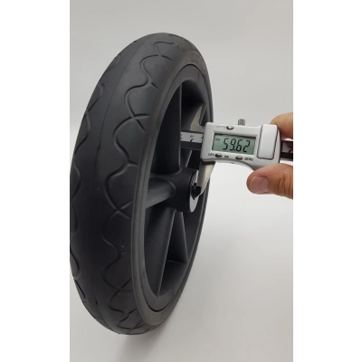 KÓŁKO do wózka 48x188, 48/188 ROAN Bass NEXT, żelowe, CZARNE