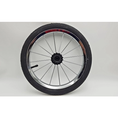 Koła pompowane do wózka 14 cali (14 x 1 3/8 x 1 5/8) TAKO - komplet 4szt. CHROMOWANE obręcze, opona S-141