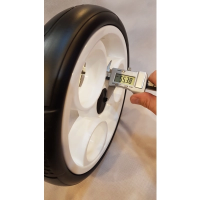 Kółko do wózka 12 1/2x1.75, ŻELOWE BIAŁE (tył) (3K), RIKO NESTRO (29cm)