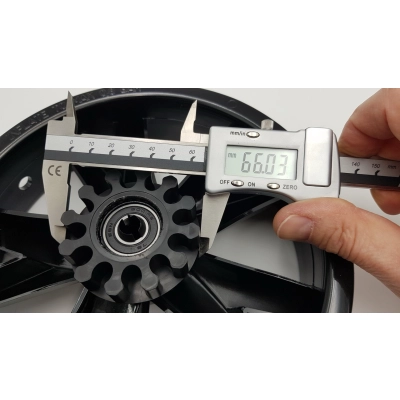 Obręcz, felga nożyce (kółko) do wózka 12 1/2 x 2 1/4 cala (tył) CZARNA