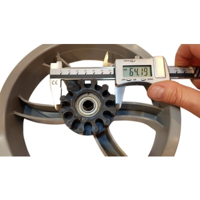 Obręcz, felga do wózka, 12 1/2 x 2 1/4 cala (tył) CZARNA H220, EXPANDER MONDO, RIKO (kółko)