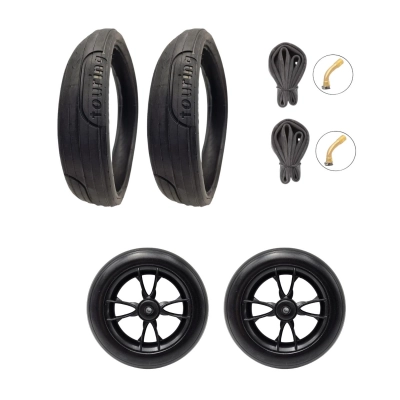 Baby Design 295x52-229 i 210x35 zestaw naprawczy kółek w wózku - zamienniki czarne