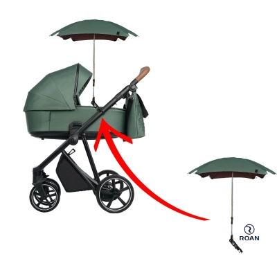 Parasolka do wózka ROAN Ivi 2.0 BOHO GREEN. Oryginalna ROAN