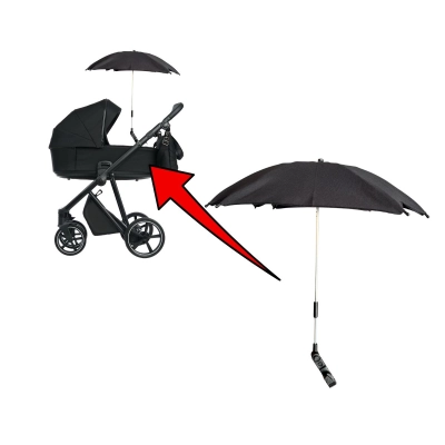 Parasolka do wózka ROAN | TRUE BLACK | Oryginalna.