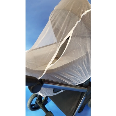 Moskitiera DUŻA do wózka BIAŁA, siatka na komary,