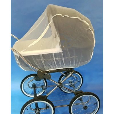 Moskitiera DUŻA do wózka BIAŁA, siatka na komary,