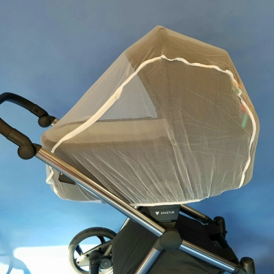 Moskitiera DUŻA do wózka BIAŁA, siatka na komary,