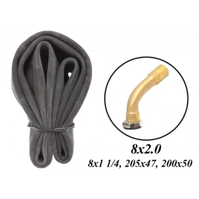 Dętka do wózka 8 cali, 8x2.0 [wygięty wentyl], pasuje do 8x1 3/4, 205x47