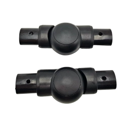 Regulacja podnóżka w spacerówce TAKO [owal - owal] komplet (2szt) CZARNA