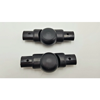 Regulacja podnóżka w spacerówce TAKO [owal - owal] komplet (2szt) CZARNA