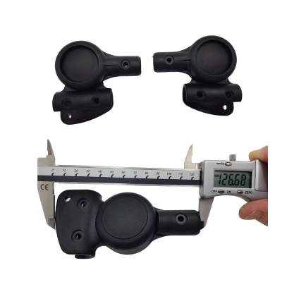 Regulacja CZARNA, mocowanie budki w spacerówce JUNAMA, duży guzik, komplet (2szt),