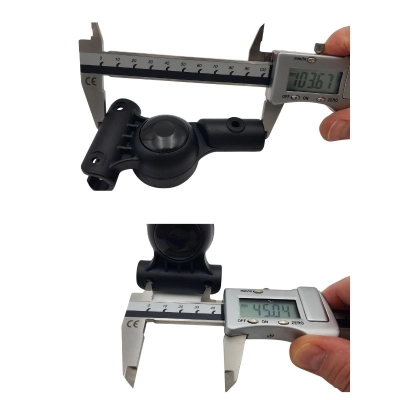 Regulacja CZARNA, mocowanie budki w spacerówce JUNAMA, mały guzik, komplet (2szt),