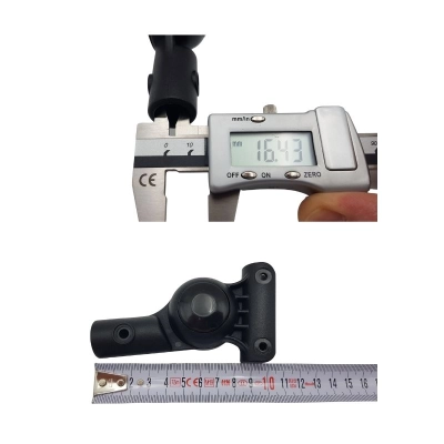 Regulacja CZARNA, mocowanie budki w spacerówce JUNAMA, mały guzik, komplet (2szt),