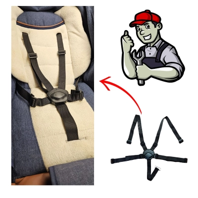 USŁUGA - Wymiana szelek w spacerówce na nowe 5-punktowe - wysyłkowa