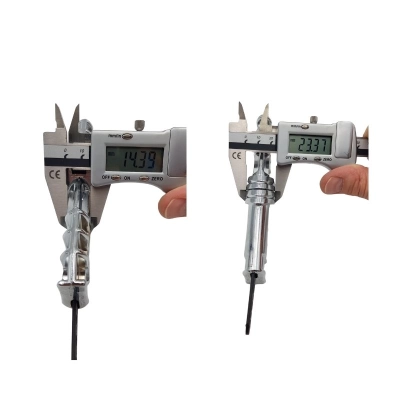 Zawias WĄSKI, chrom, do składania stelaża wózka Tako. Do spłaszczonej konstrukcji stelaża wózka.