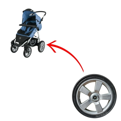 OUTLET - Kółko do wózka XLANDER XA tylne 12 1/2x2 1/4, pompowane, używane, ORYGINALNE (XL2)