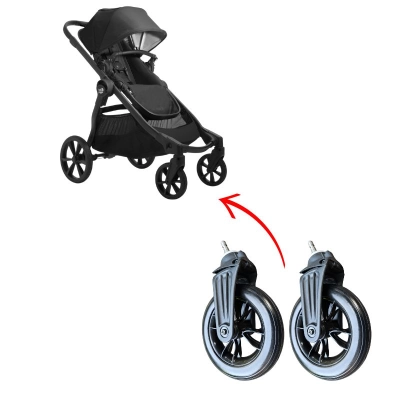 Wymiana kółek na nowe w wózku Baby Jogger City Premier- montaż polskich kółek w widełkach klienta - 2szt