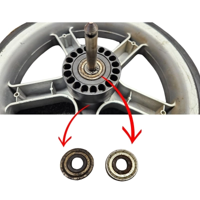 Naprawa kółek w wózku ESPIRO - wymiana łożysk w kółkach tylnych - 2szt