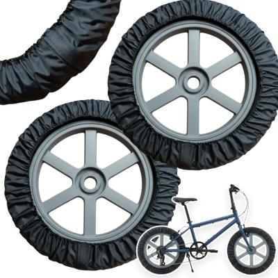 Zestaw 2 osłonek na koła roweru 16 cali (16'') – Na rzep – Jakość Premium – Polska Produkcja
