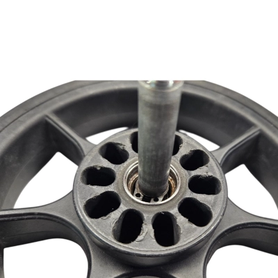 Naprawa kółek w wózku LECLERC - montaż łożysk - 2 kółka TYLNE z wysyłkami!