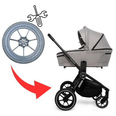 Naprawa kółek tylnych w wózku MUUVO QUICK 4.0 - wymiana łożysk w 2 kółkach - wysyłkowa