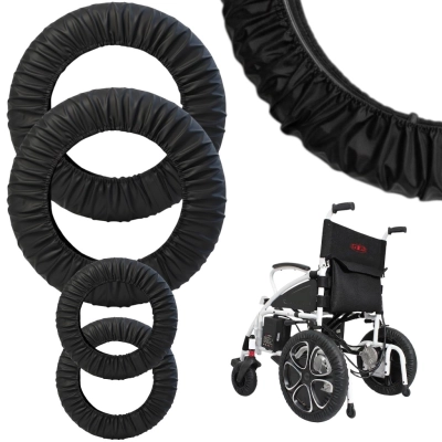 Osłonki na koła wózka inwalidzkiego Antar i inne | zestaw 4 szt. 16-20 cm i 38-41 cm | pokrowce