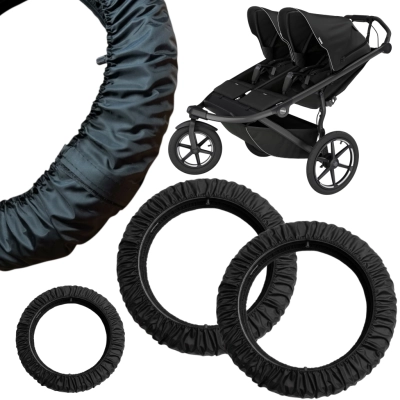 Osłonki na koła wózka Thule (1x 12 cali + 2x 16 cali) – Zestaw 3 szt. + Worek