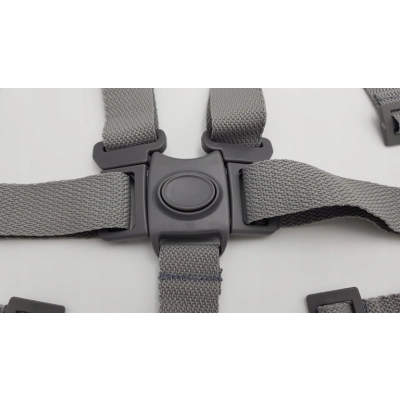 Szelki SZARE do spacerówki Tako, pasy do wózka, szelki JUNAMA