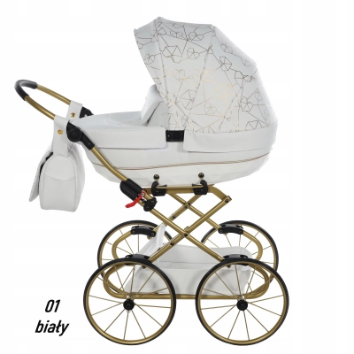 Wózek dla lalek Tako HEART mini 01 biały 3-8 lat