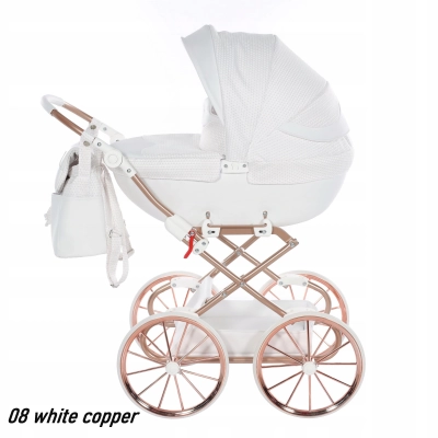 Wózek dla lalek Tako DOLCE mini 08 WHITE COPPER