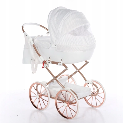 Wózek dla lalek Tako DOLCE mini 08 WHITE COPPER