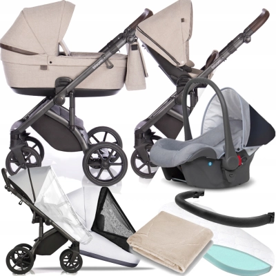Wózek 3w1 Roan Bloom TRUFFLE + fotelik 0-13kg