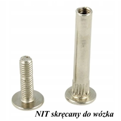 ZESTAW 5x NIT do wózka skręcany 35-45mm/5mm,b.dług