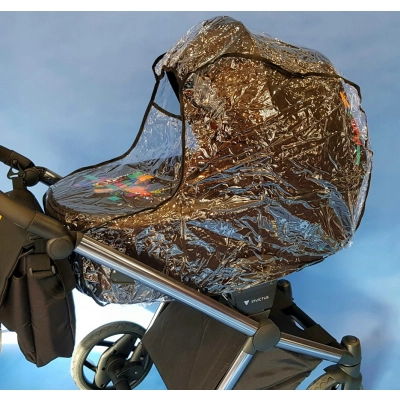 Duża folia przeciwdeszczowa do wózka Adamex