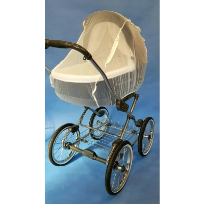 Moskitiera DUŻA do wózka JUNAMA, siatka biała,