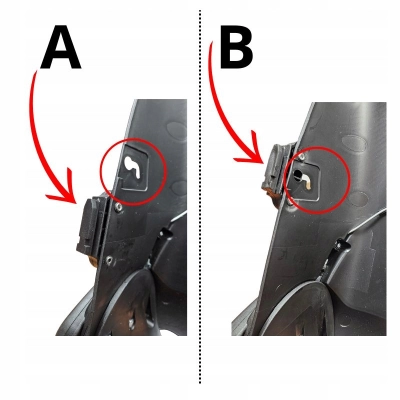 JUNAMA Spacerówka plastikowa V2, konstrukcja spacerówki z podnóżkiem