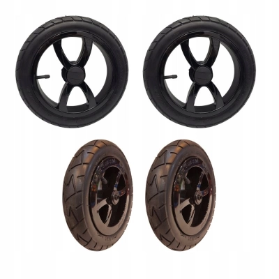 Komplet kół pompowanych do wózka ROAN IVI 12+10cali - 4szt czarne