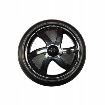 Kółko do wózka lalkowego TAKO, czarne 16,5cm (165mm), na oś 8mm - 1szt
