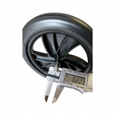 Kółko do wózka lalkowego TAKO, czarne 16,5cm (165mm), na oś 8mm - 1szt