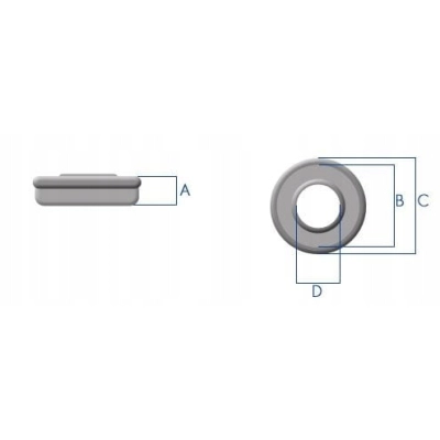 Łożysko do kółek kosiarki NAC i innych 12,7 X 28,6 mm (z flanszą)