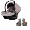 Junama Cosmo iSize - fotelik samochodowy 0+ (0-13kg) + adaptery | BEŻOWY