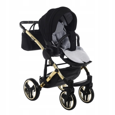 Kółko przednie z widelcem STD do wózka JUNAMA opona Diamond, ZŁOTE, 245mm,