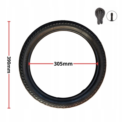 Opona i dętka PW do wózka Thule Urban, do tylnego koła 16x1.75x2, 47-305