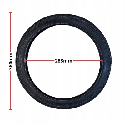 OPONA i dętka do wózka 14 cali, 14x1 3/8 x1 5/8 (44-288) Tako, Roan